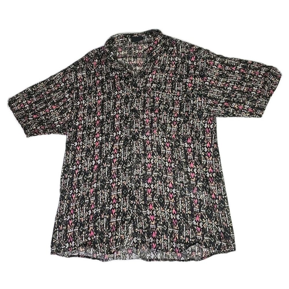 Vintage Bon Homme Shirt Men's Medium (M) Abstract Geometric 80s Made US